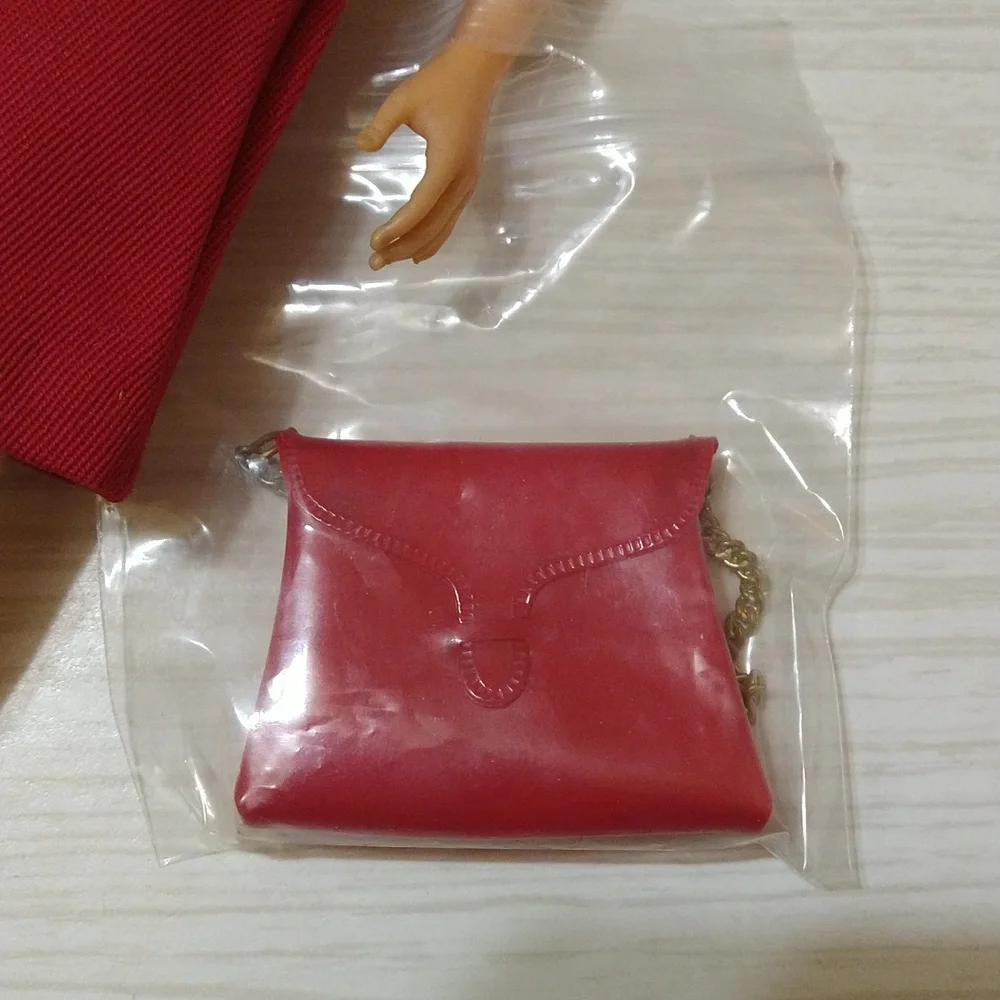 Vintage 1965 Ideal Tammy Walking Her Pet Plaid Top With Charm & Red Pak Skirt - Picture 7 of 10